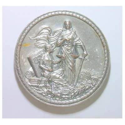 【艺术】法国艺术大章 女神高浮雕精制超大镀银章 63MM 103克 - 【艺术】法国艺术大章 女神高浮雕精制超大镀银章 63MM 103克