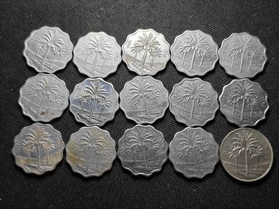 KK钱币收藏小铺  第370场  2月预留时间 周末发货 -  伊拉克5费尔一组15枚