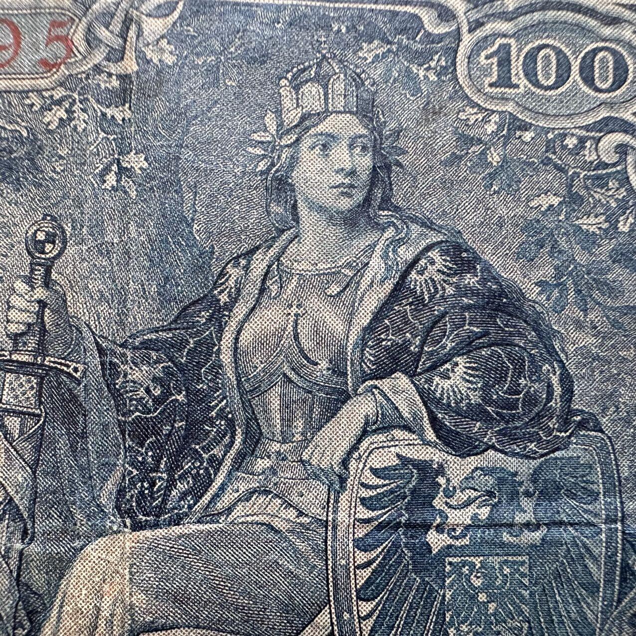 🌹外币初藏🌹🐯2025年第128场  每周二四六晚8️⃣点 接代拍 德国1910年100马克 大票幅