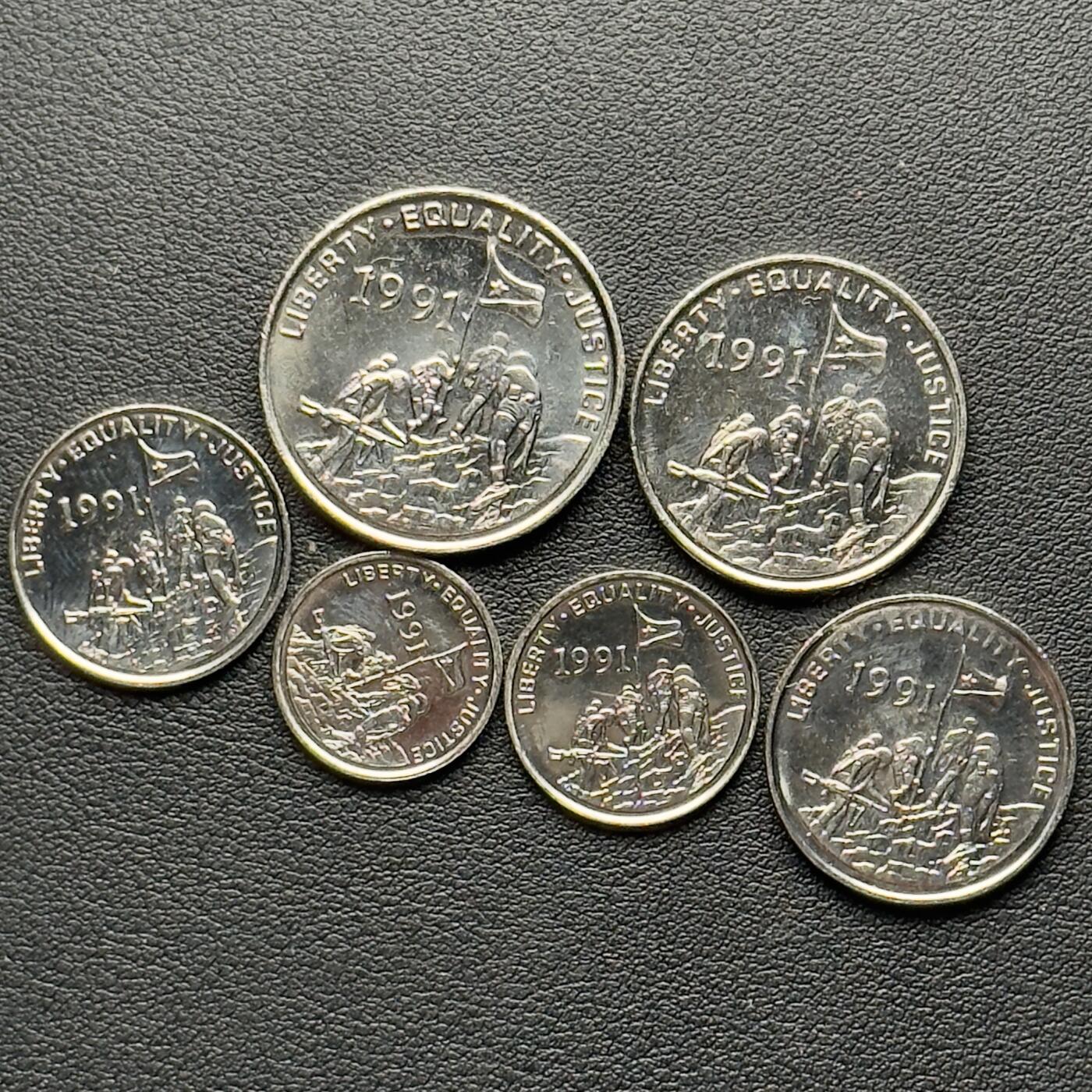 ＜小葵钱铺＞第65期·散币·银币场·满200包邮，不寄存·17号发货 厄立特里亚1991年套币