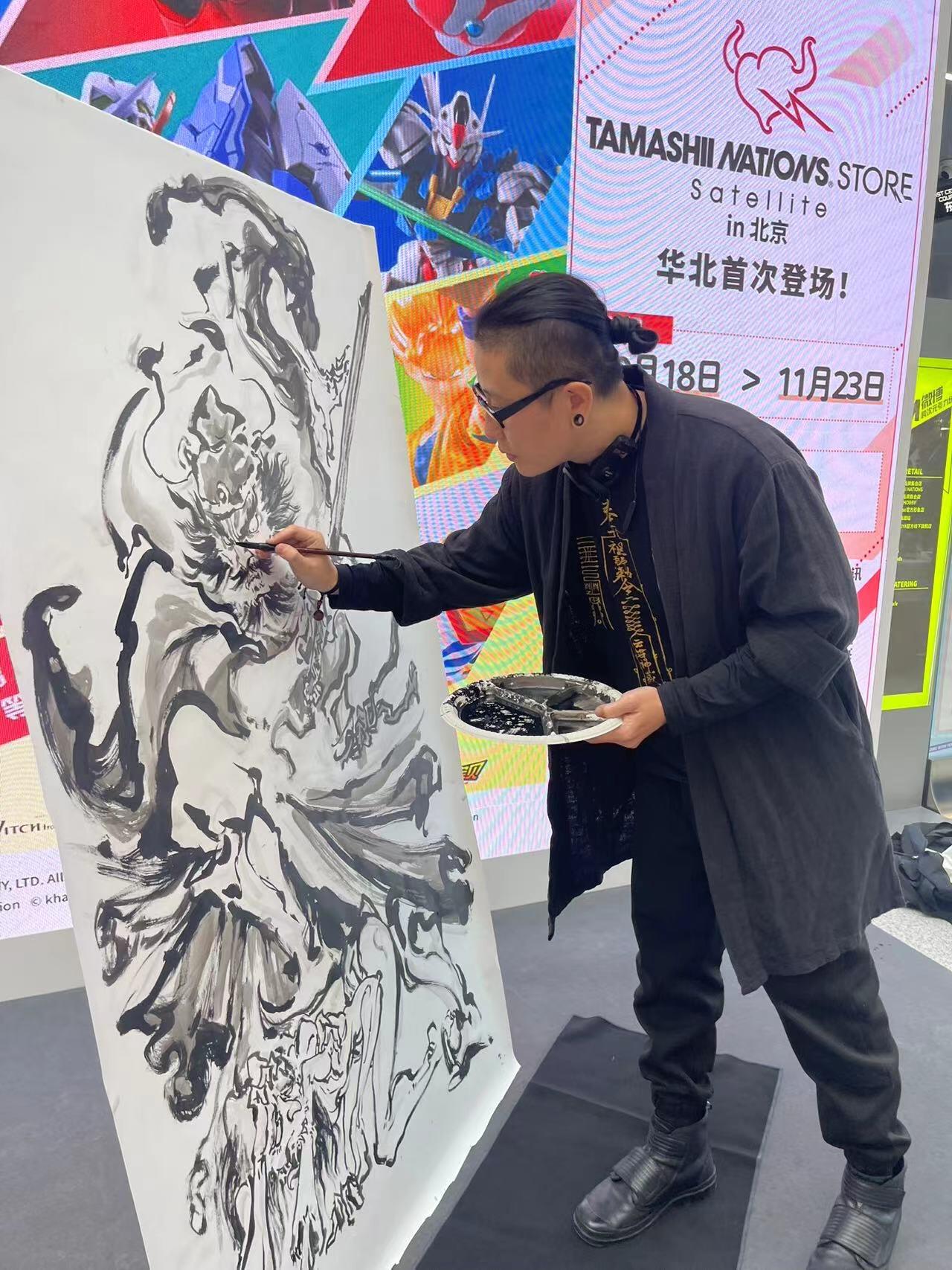 白泽拍卖卡牌手绘专场第28期（细雨生寒、寻梅闻香） 2025 沈鑫手绘画 钟馗夜蒐 尺寸：118cm*180cm