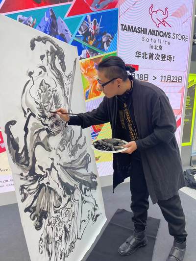 白泽拍卖卡牌手绘专场第28期（细雨生寒、寻梅闻香） 2025 沈鑫手绘画 钟馗夜蒐 尺寸：118cm*180cm