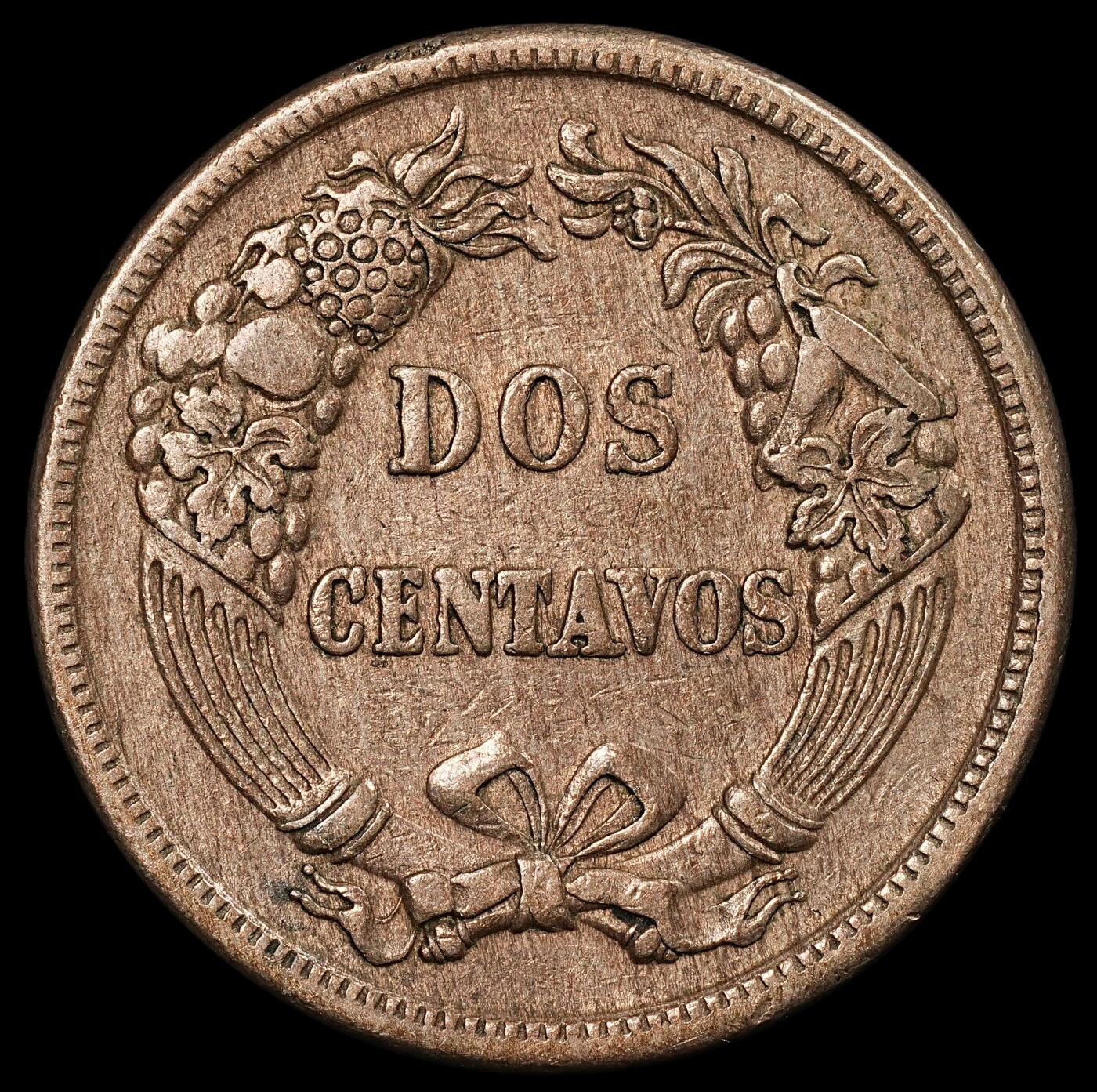 修遠堂世界钱币第九十三期 1864年秘鲁2分铜币 带光