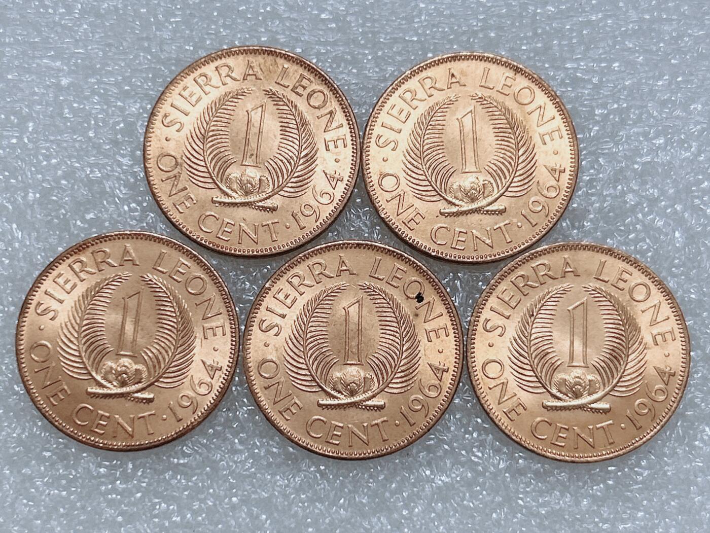 第一海外回流一元起拍收藏 散集专场  第266期 塞拉利昂1964年1分铜币 原光美品