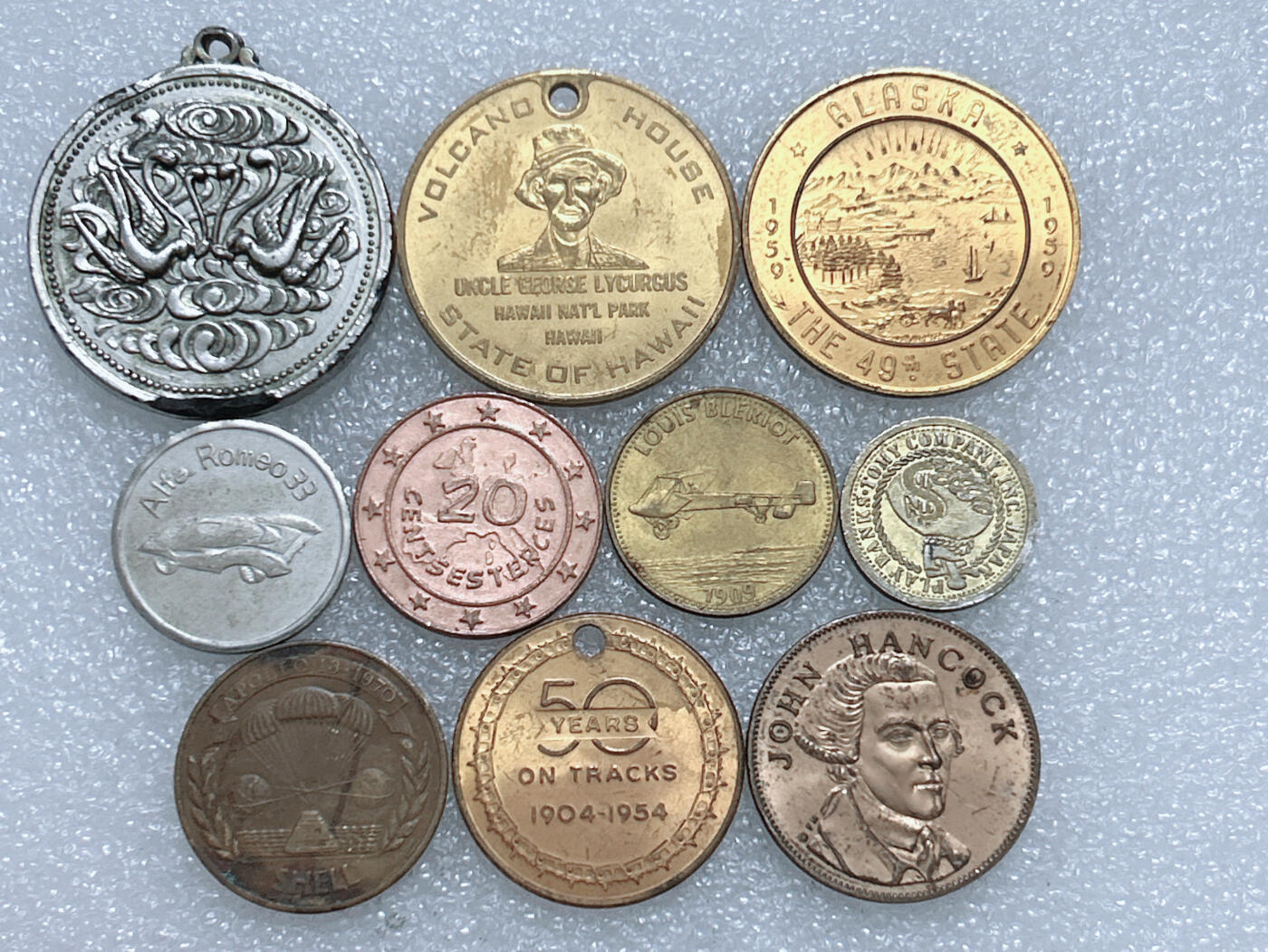 第一海外回流一元起拍收藏 散集专场  第266期 代币.章 10枚