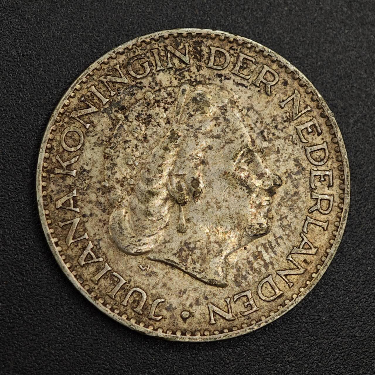 【淘币小摊】实时拍第七百九十六拍   小银币场   满百包邮可预留二周 每周一统一发货   荷兰1955年1盾银币