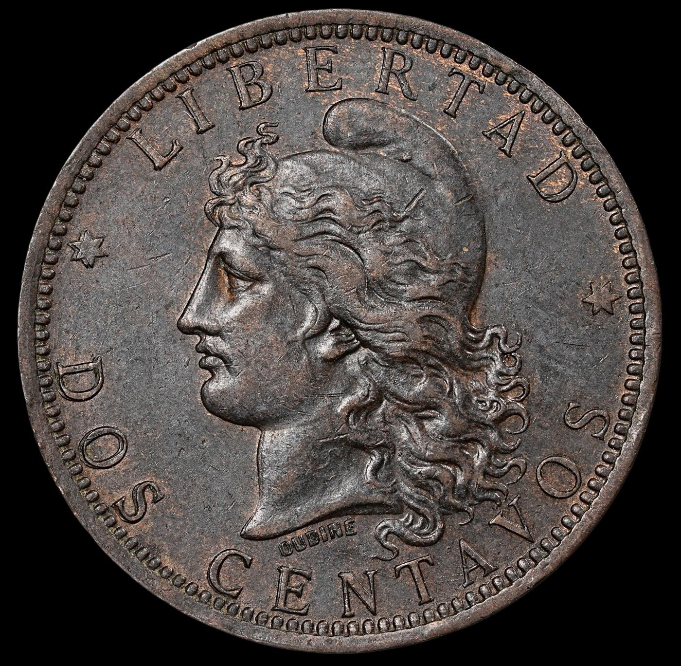 修遠堂世界钱币第九十三期 1884年阿根廷1分铜币