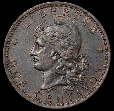 修遠堂世界钱币第九十三期 - 1884年阿根廷1分铜币