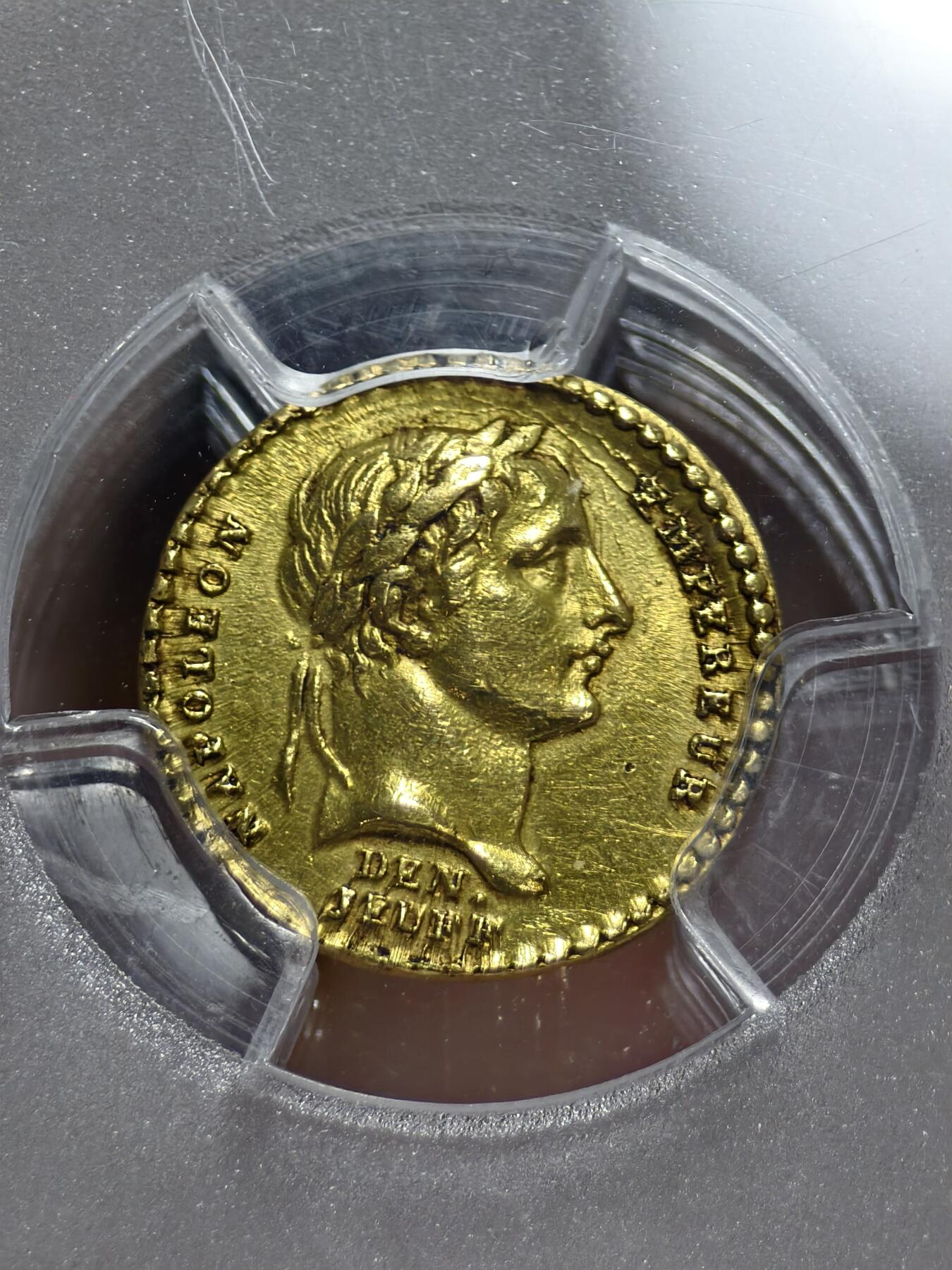 PCGS-MS62法国1804年拿破仑加冕纪念金章原铸抛撒章