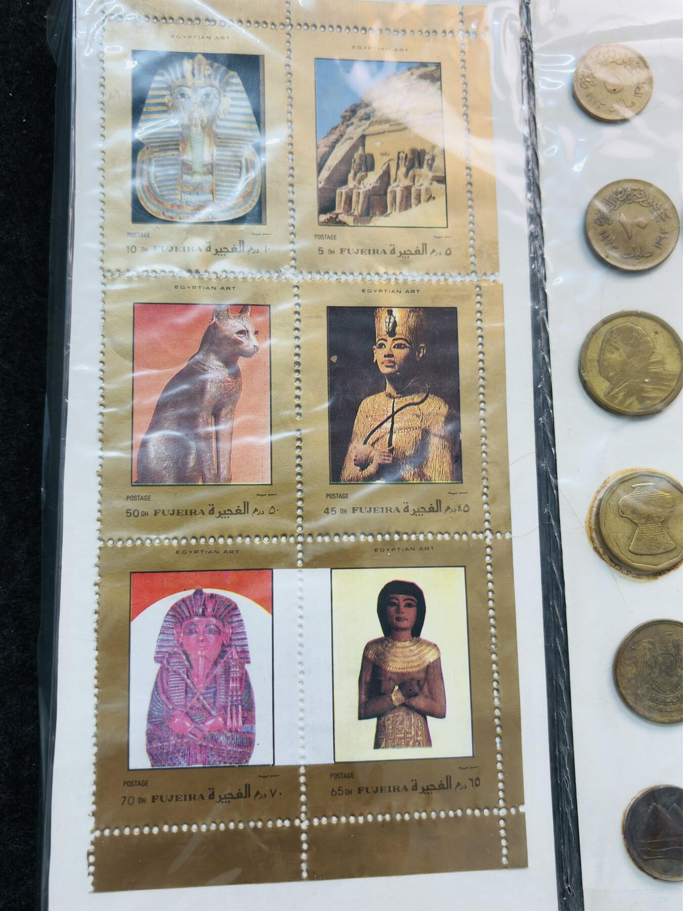 文馨钱币收藏第 281 场，【 长期接收代拍品】银元，银币，套币，纸币专场（本场截拍后休息三天，19 号发货） 带册埃及纪念币 18 枚