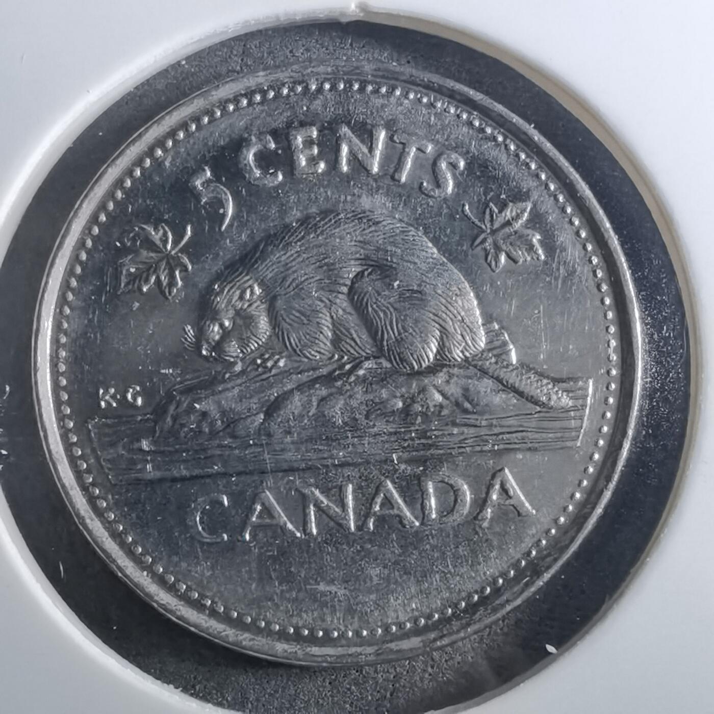 沼泽如烟--第905场 加拿大2002年5分纪念币