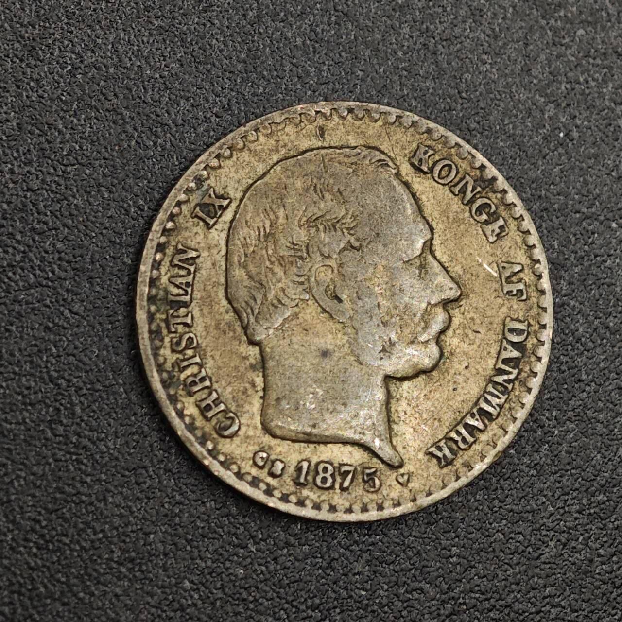 【淘币小摊】实时拍第七百九十六拍   小银币场   满百包邮可预留二周 每周一统一发货   丹麦1875年10欧尔银币