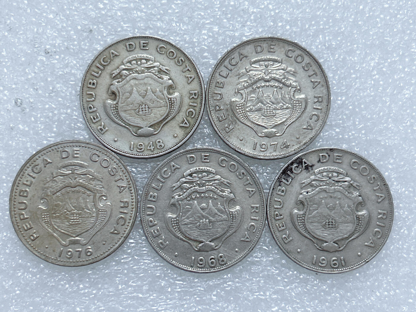 第一海外回流一元起拍收藏 散集专场  第266期 哥斯达黎加1科朗铜镍币 5枚