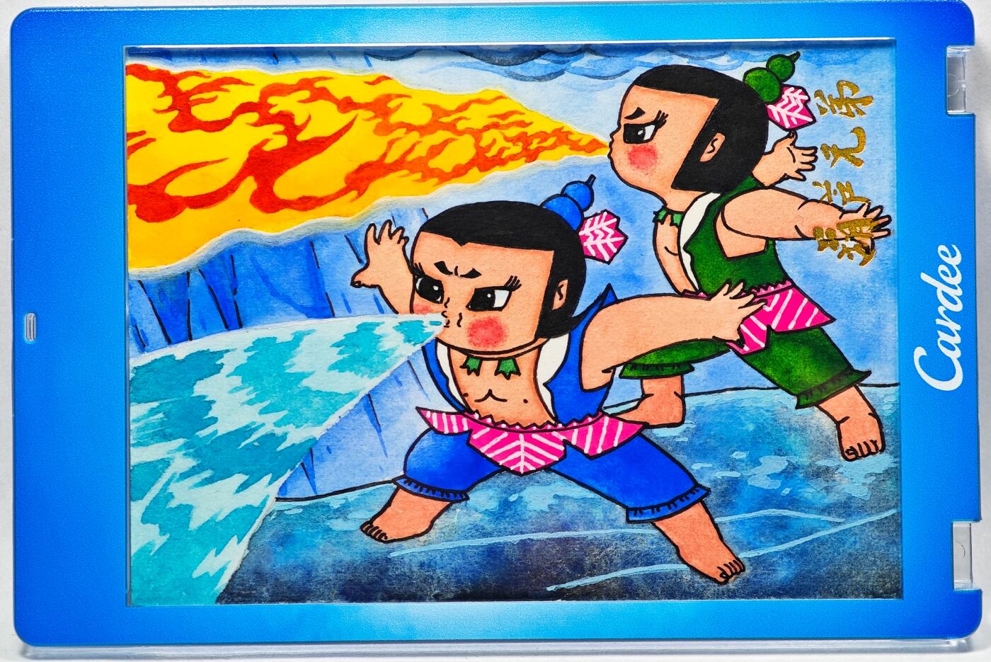 白泽拍卖卡牌手绘专场第28期（细雨生寒、寻梅闻香） 2022 卡星时代手绘卡 葫芦兄弟 火娃水娃  木颜颜亲签 卡砖封装