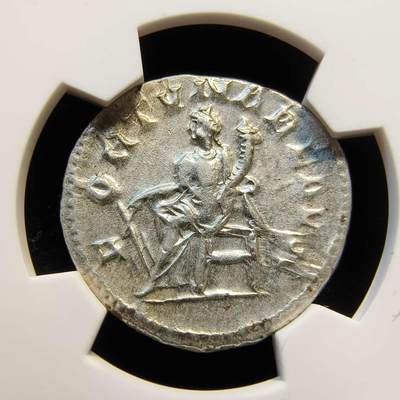 七河·世界钱币杂件水晶矿标小拍（总第28期） - （381）k519 古罗马帝国银币 戈尔迪安三世 华夏评级AU50 