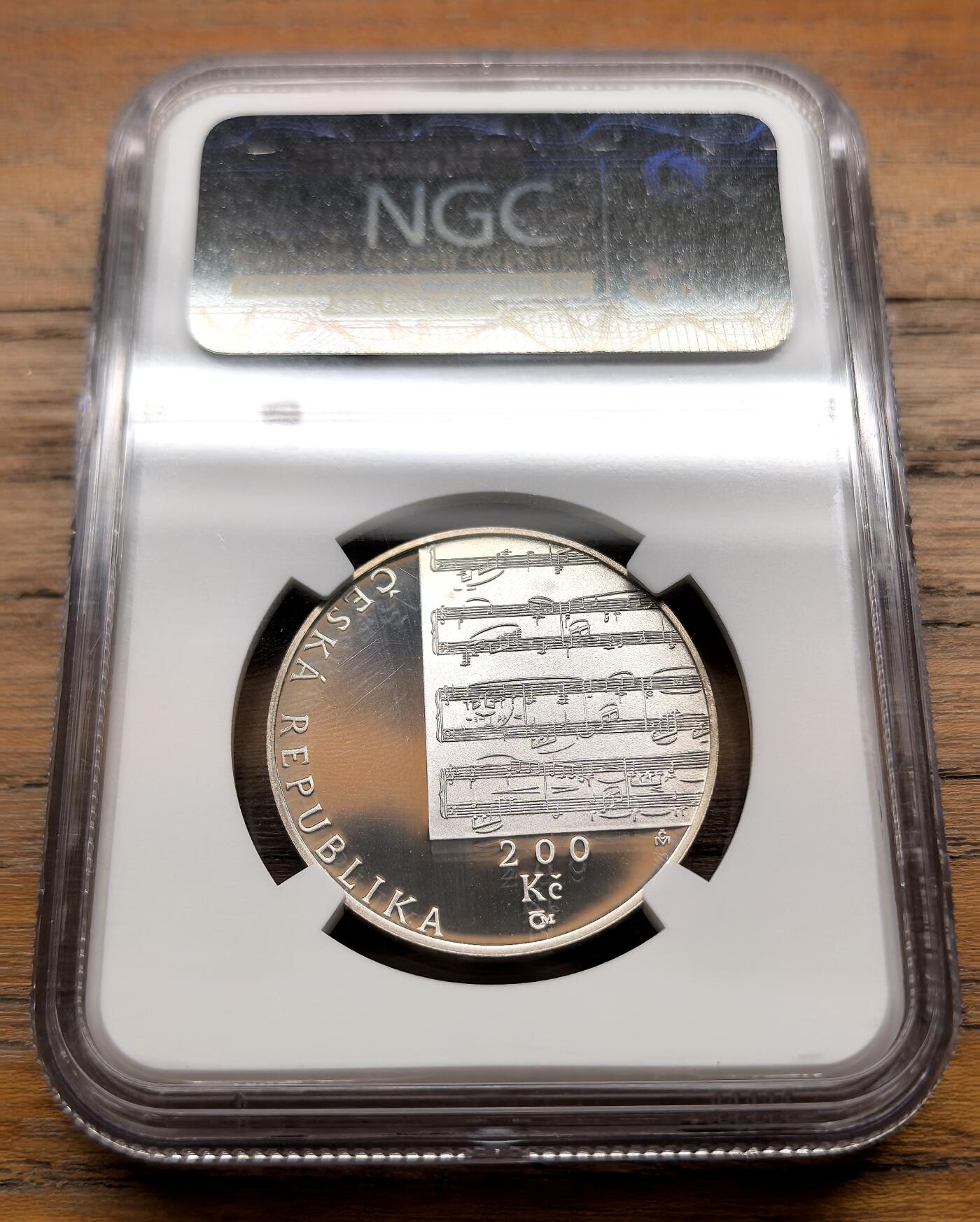 泉海漫舟·凡希社世界钱币微拍第三百十四期 2010捷克共和国古斯塔夫·马勒诞辰150周年纪念200K银币NGC-PF68UC