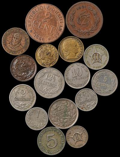 修遠堂世界钱币第九十三期 - 拉美老币一组