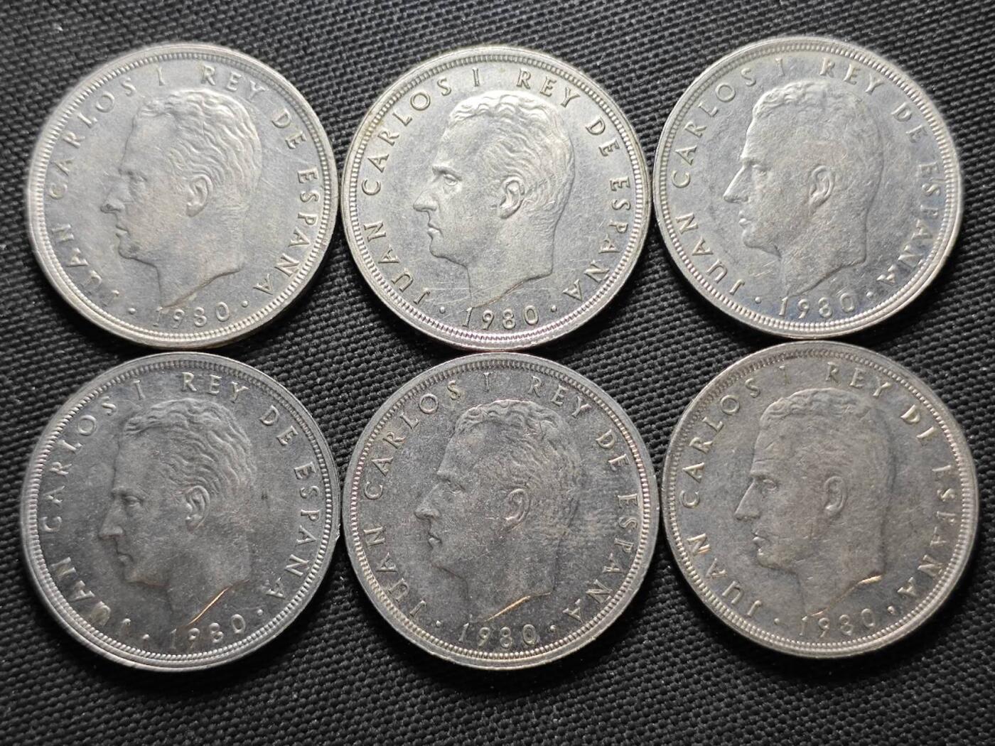 KK钱币收藏小铺  第370场  2月预留时间 周末发货  西班牙50比塞塔大币 世界杯纪念币