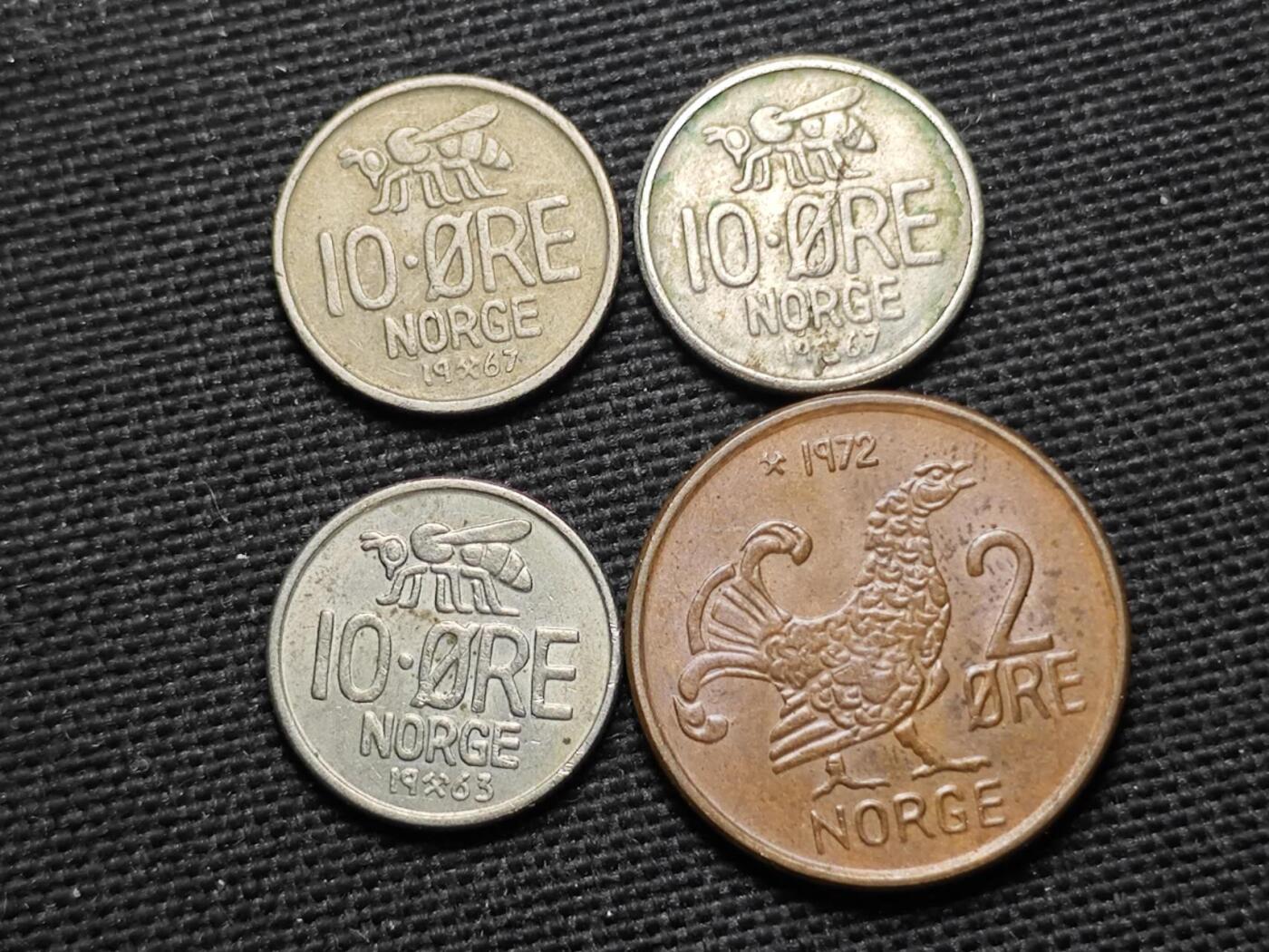 KK钱币收藏小铺  第370场  2月预留时间 周末发货  挪威动物版一组4枚