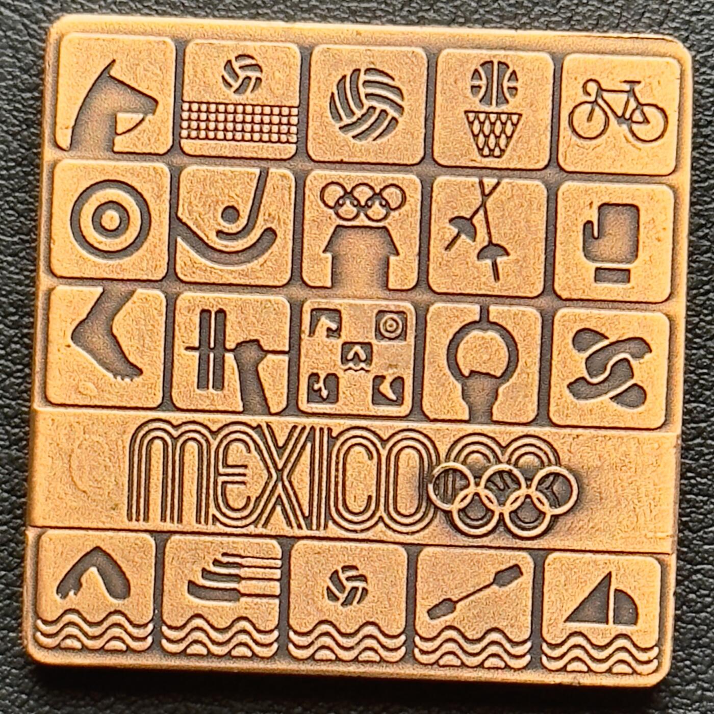 ＜小葵钱铺＞第65期·散币·银币场·满200包邮，不寄存·17号发货 〈55mm，40g±，后铸〉1968年奥林匹克纪念铜章