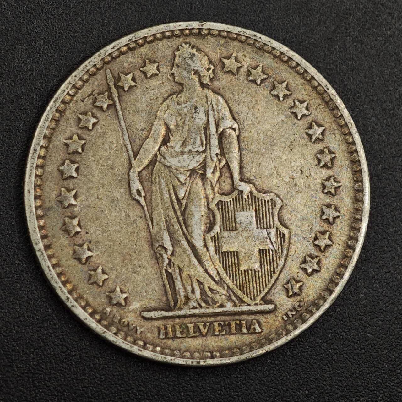 【淘币小摊】实时拍第七百九十六拍   小银币场   满百包邮可预留二周 每周一统一发货   瑞士1921年2法郎银币