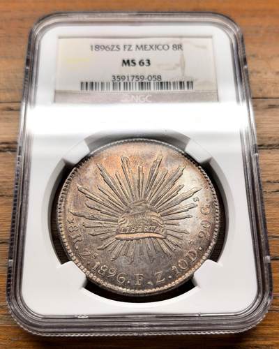 泉海漫舟·凡希社世界钱币微拍第三百十四期 - 1896ZS墨西哥花边鹰洋NGC-MS63