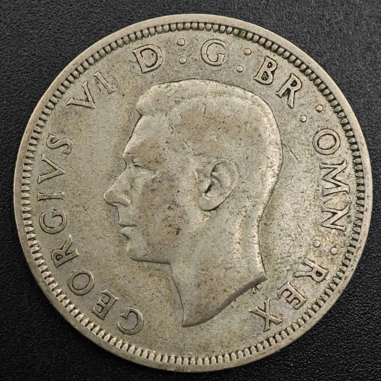 【淘币小摊】实时拍第七百九十六拍   小银币场   满百包邮可预留二周 每周一统一发货   英国1944年乔治六世半克朗银币