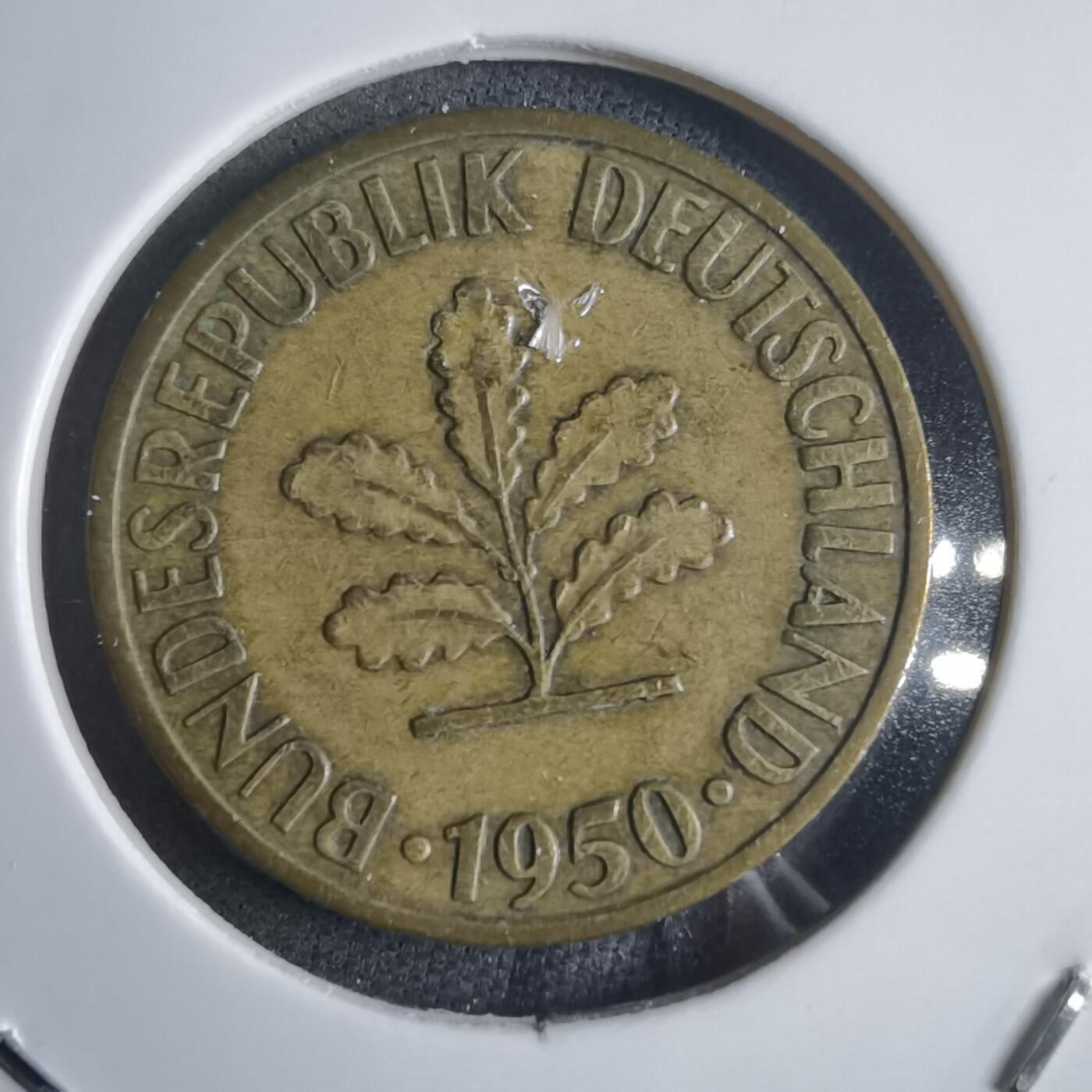 沼泽如烟--第905场 德国1950年10芬尼