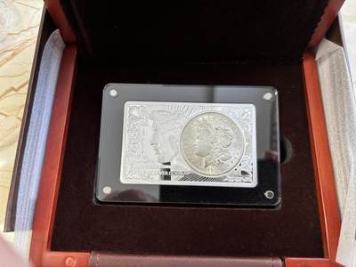 第181期拍卖 - 美国2021年最后的摩根发行百年组合纪念银币，26.7克+2盎司，发行1921套