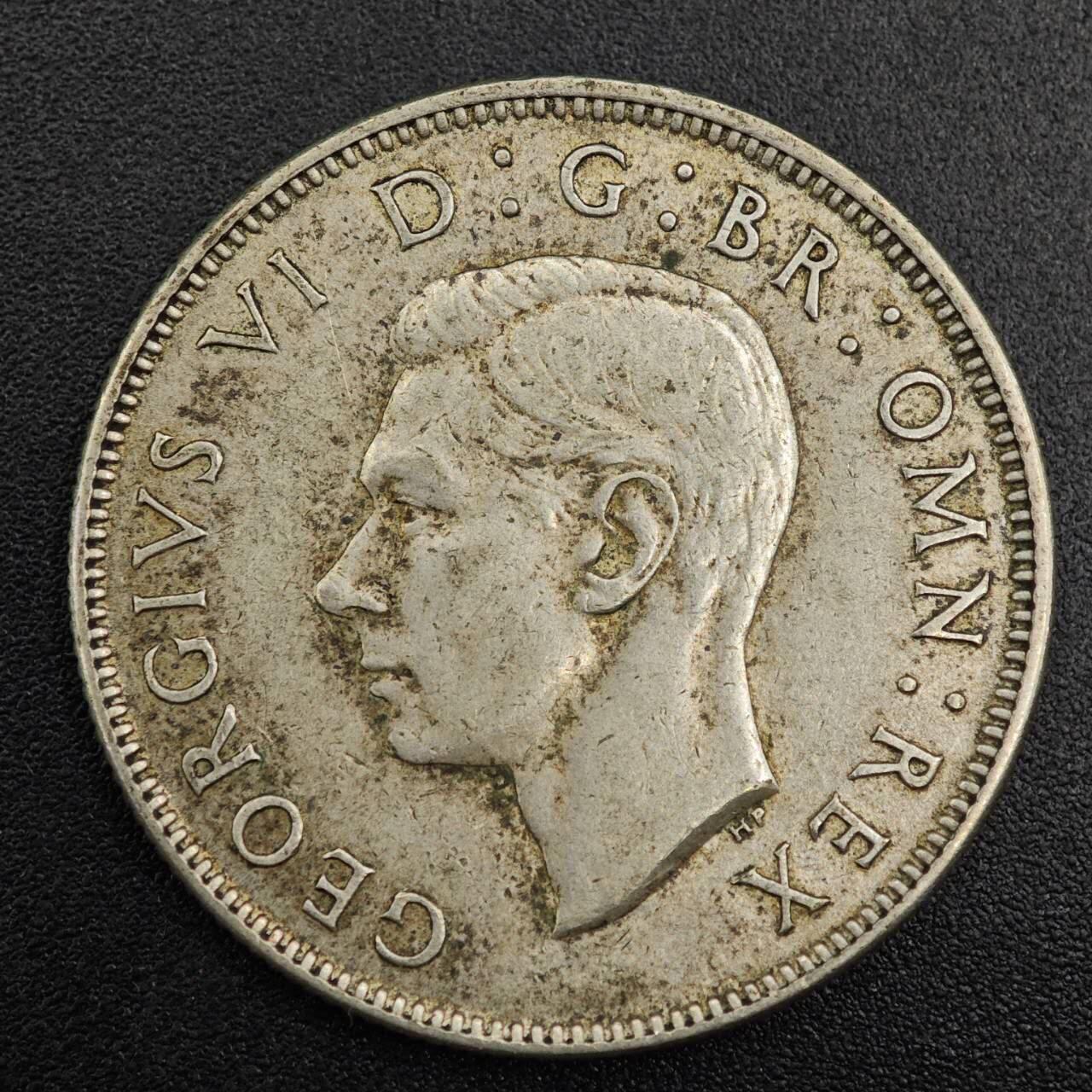 【淘币小摊】实时拍第七百九十六拍   小银币场   满百包邮可预留二周 每周一统一发货   英国1945年乔治六世2先令银币