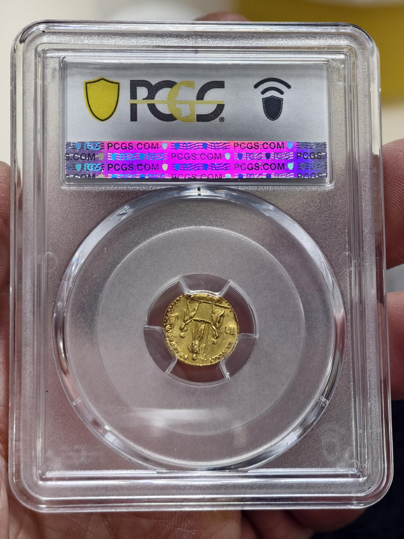 PCGS-MS62法国1804年拿破仑加冕纪念金章原铸抛撒章
