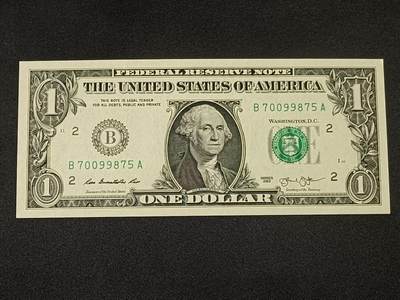 【游宝拍卖】乙巳蛇年86期  - 美国-1美元【SERIES-2013 B2纽约版 全新UNC】