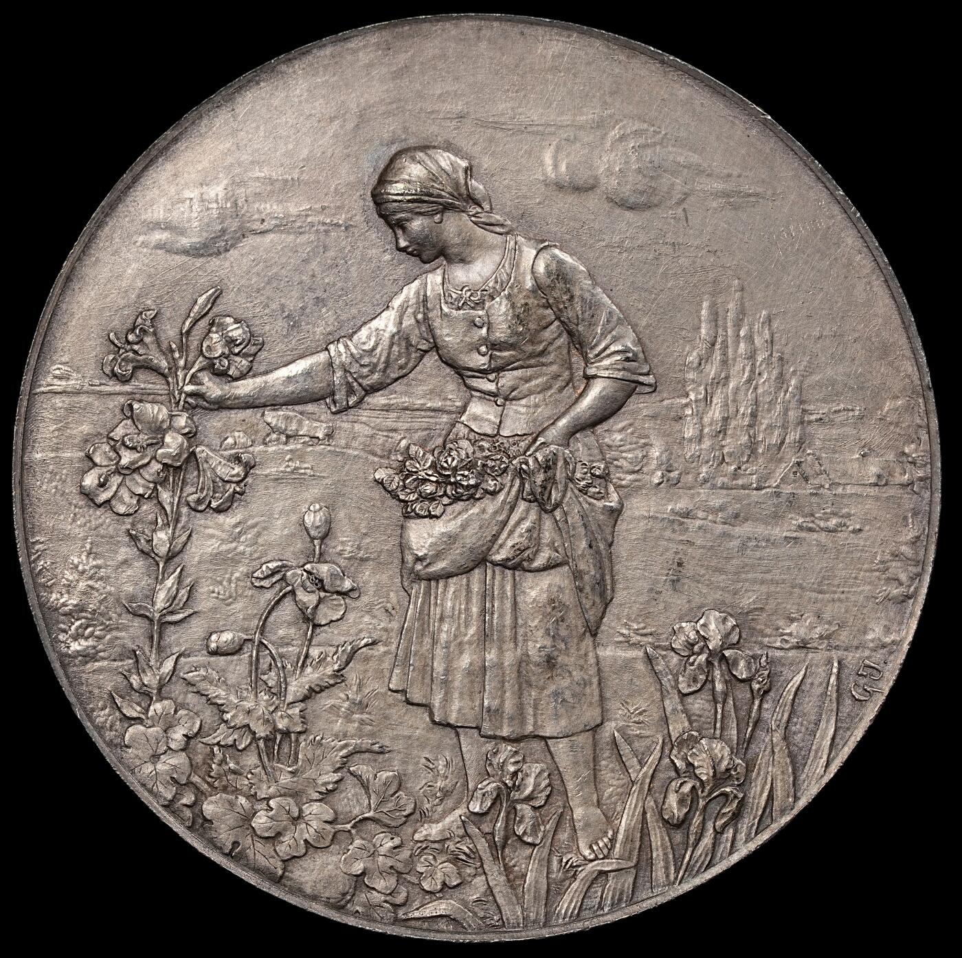 修遠堂世界钱币第九十三期 1887年丹麦园艺协会大银章 55 mm, 85.75 g