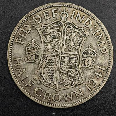 【淘币小摊】实时拍第七百九十六拍   小银币场   满百包邮可预留二周 每周一统一发货   - 英国1941年乔治六世半克朗银币