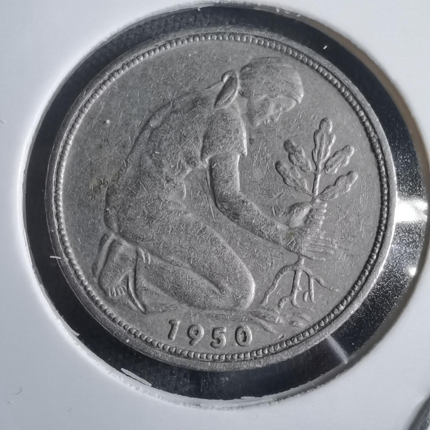 沼泽如烟--第905场 德国1950年50芬尼