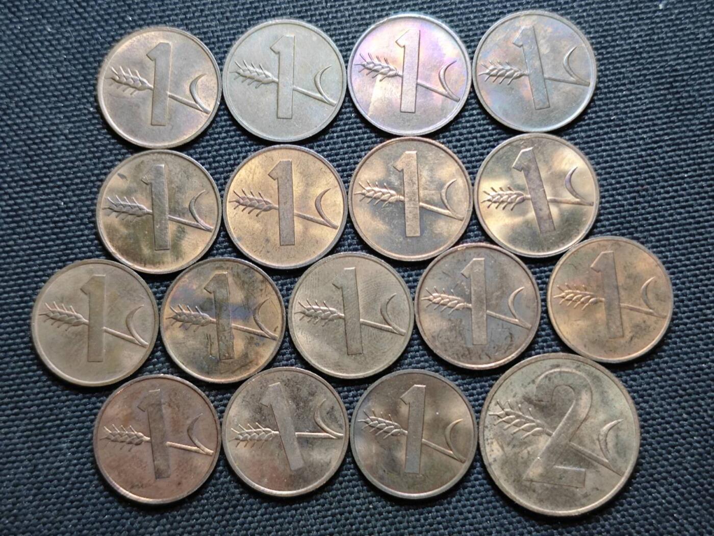 KK钱币收藏小铺  第370场  2月预留时间 周末发货  瑞士铜币17枚一组