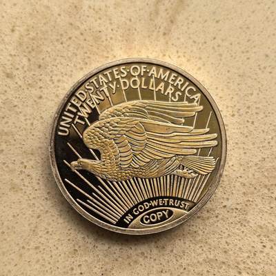 道一币馆币章第一百五十五场 - 后铸复刻 美国1933年20美元金币镀金纪念章