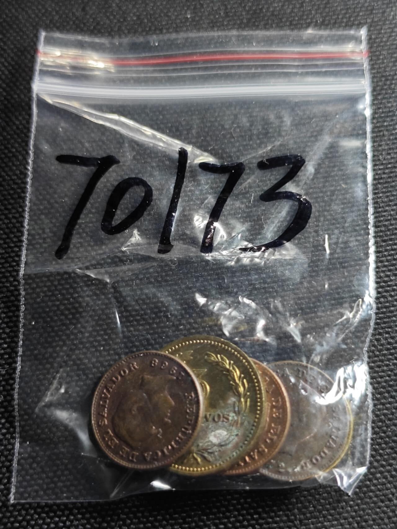 KK钱币收藏小铺  第370场  2月预留时间 周末发货  萨尔瓦多一组5枚