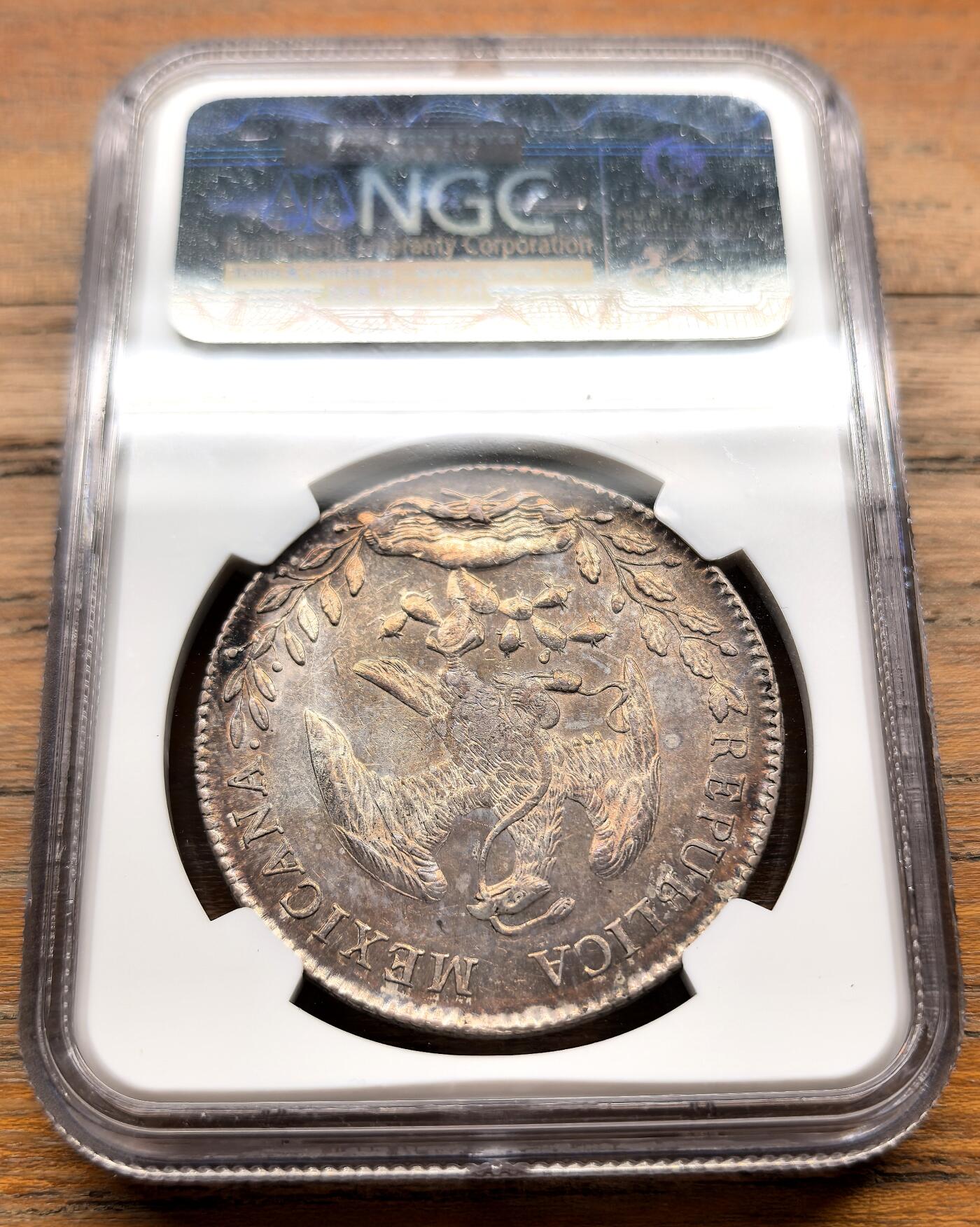 泉海漫舟·凡希社世界钱币微拍第三百十四期 1896ZS墨西哥花边鹰洋NGC-MS63