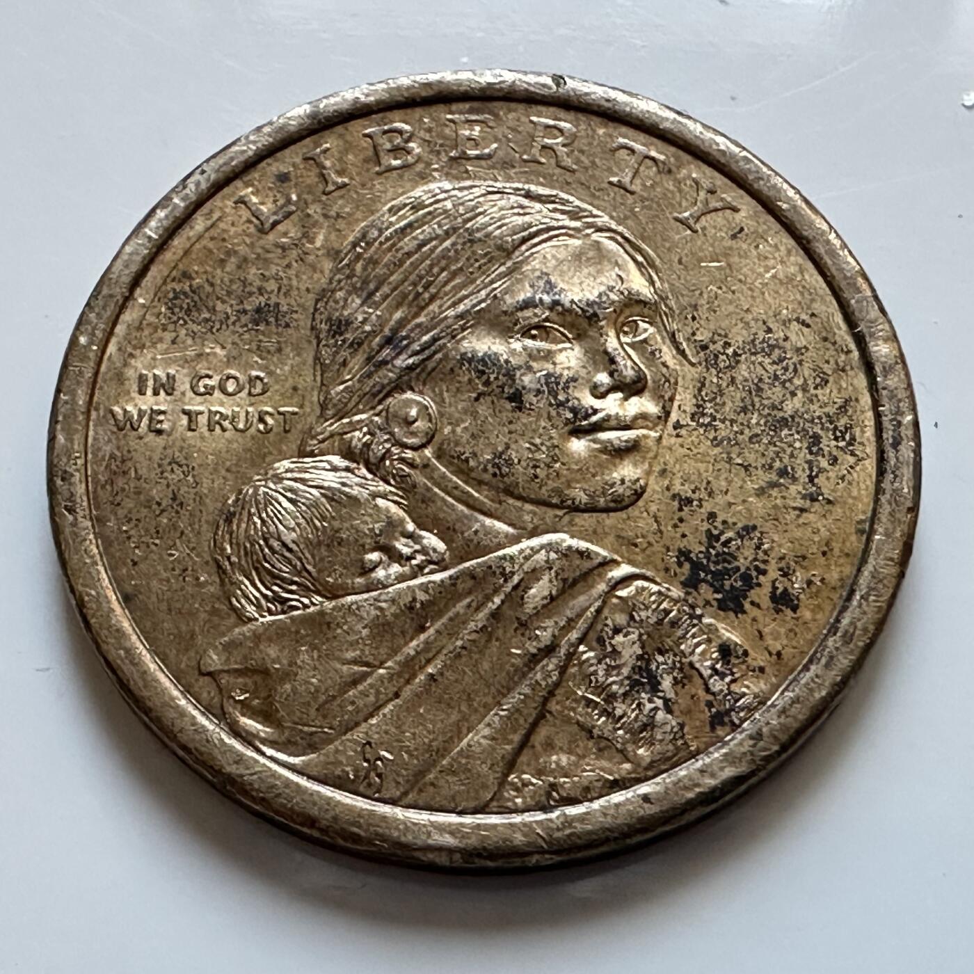 🌹外币初藏🌹🐯2025年第128场  每周二四六晚8️⃣点 接代拍 美国2009年1美元 印第安原住民b