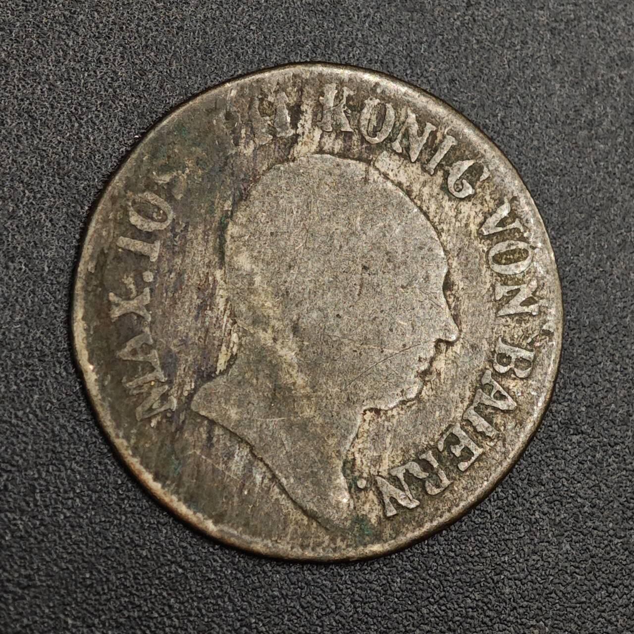 【淘币小摊】实时拍第七百九十六拍   小银币场   满百包邮可预留二周 每周一统一发货   德国巴伐利亚1807年6克鲁泽银币