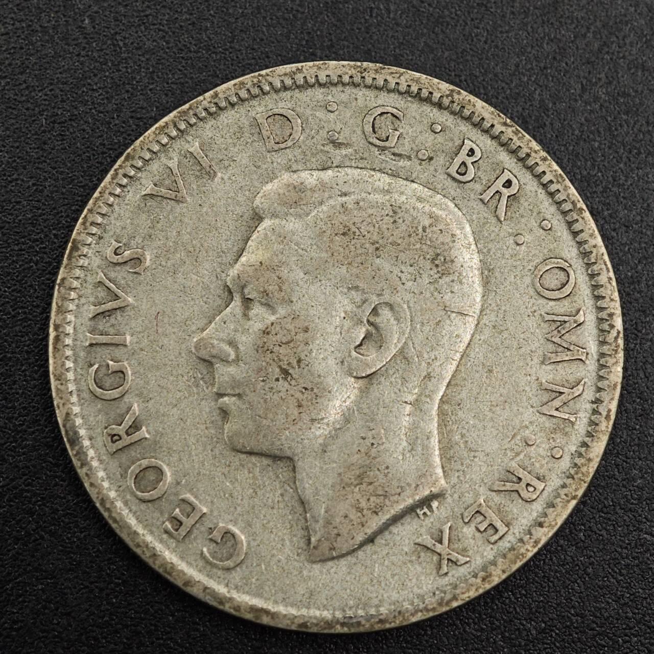 【淘币小摊】实时拍第七百九十六拍   小银币场   满百包邮可预留二周 每周一统一发货   英国1942年乔治六世2先令银币