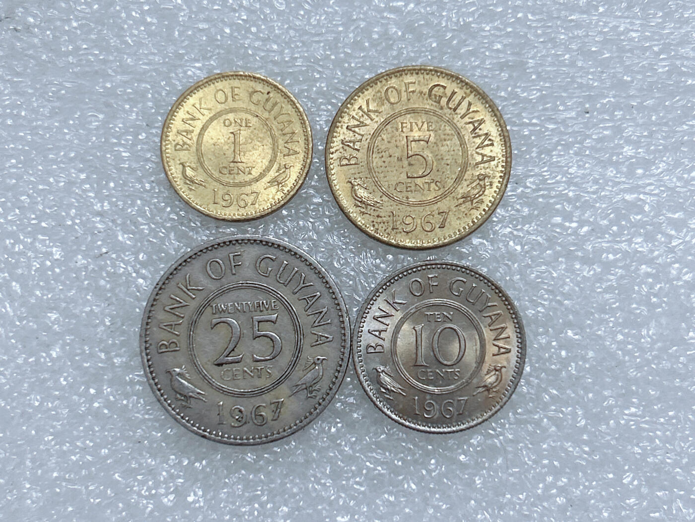 第一海外回流一元起拍收藏 散集专场  第266期 圭亚那1967年硬币 4枚