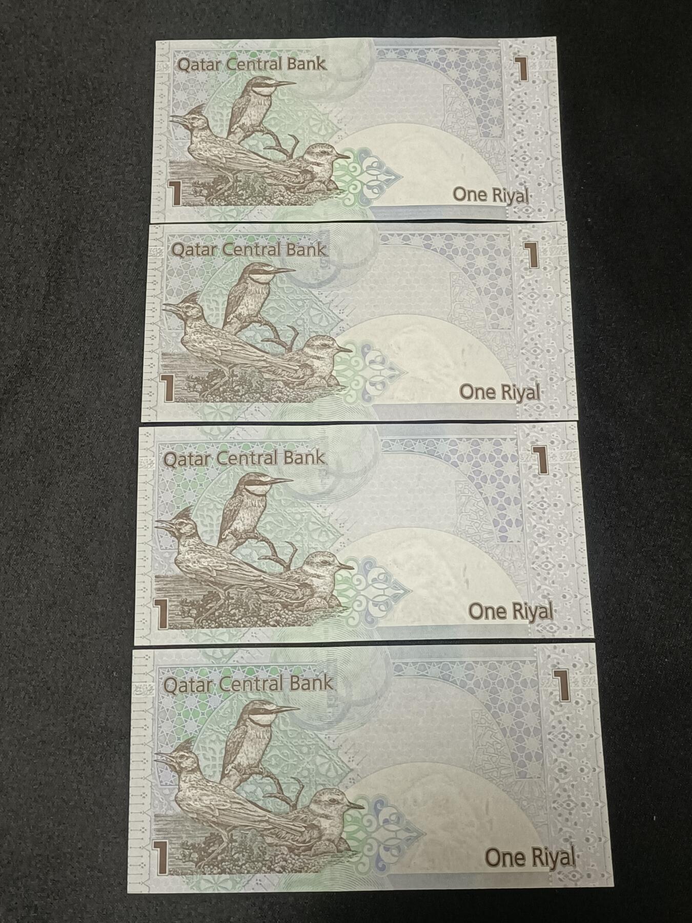 【游宝拍卖】乙巳蛇年86期  卡塔尔-1里亚尔【全新品相UNC/UNC-】