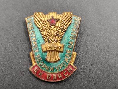 11月13日奖章钱币专场（今晚继续更新） - 1957年苏联共青团中央丰收大会纪念章