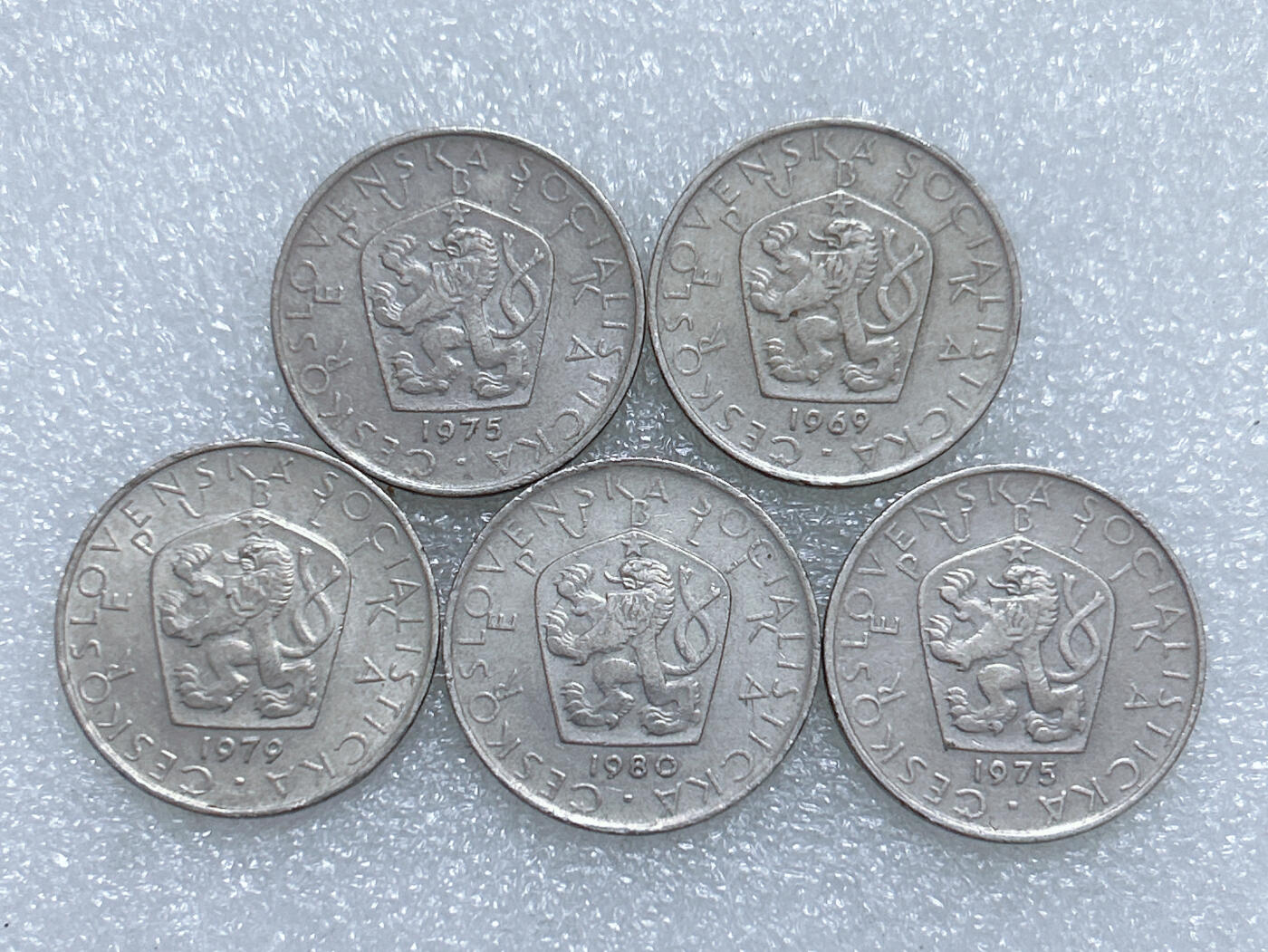 第一海外回流一元起拍收藏 散集专场  第266期 捷克斯洛伐克5克朗硬币 5枚