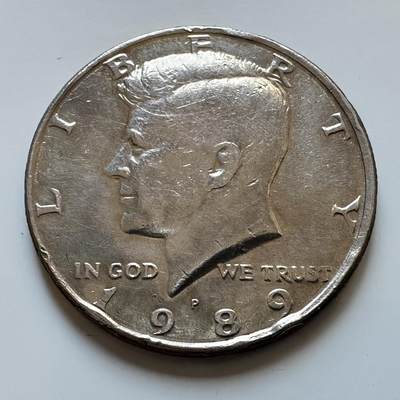 🌹外币初藏🌹🐯2025年第128场  每周二四六晚8️⃣点 接代拍 - 美国1989年半美元