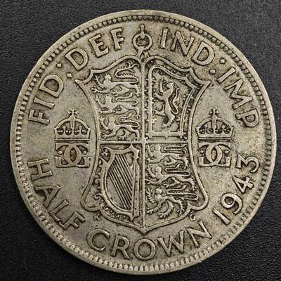 【淘币小摊】实时拍第七百九十六拍   小银币场   满百包邮可预留二周 每周一统一发货   - 英国1943年乔治六世半克朗银币