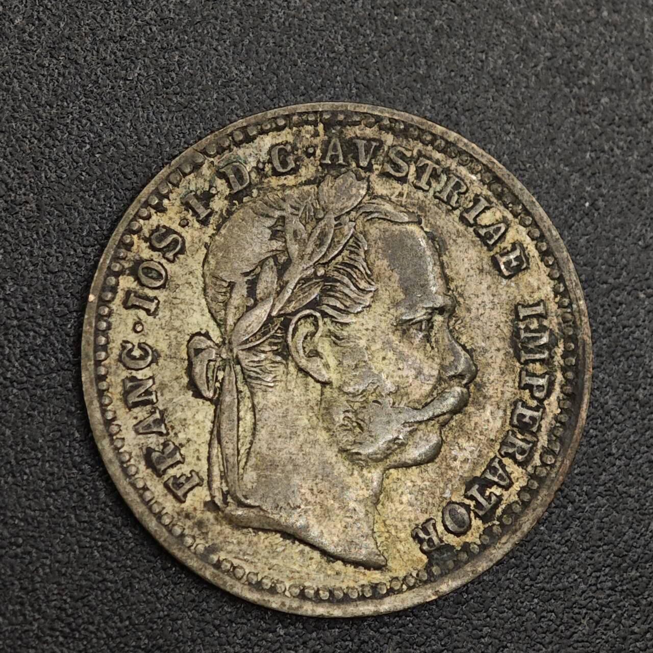 【淘币小摊】实时拍第七百九十六拍   小银币场   满百包邮可预留二周 每周一统一发货   奥地利1875年10克鲁泽银币