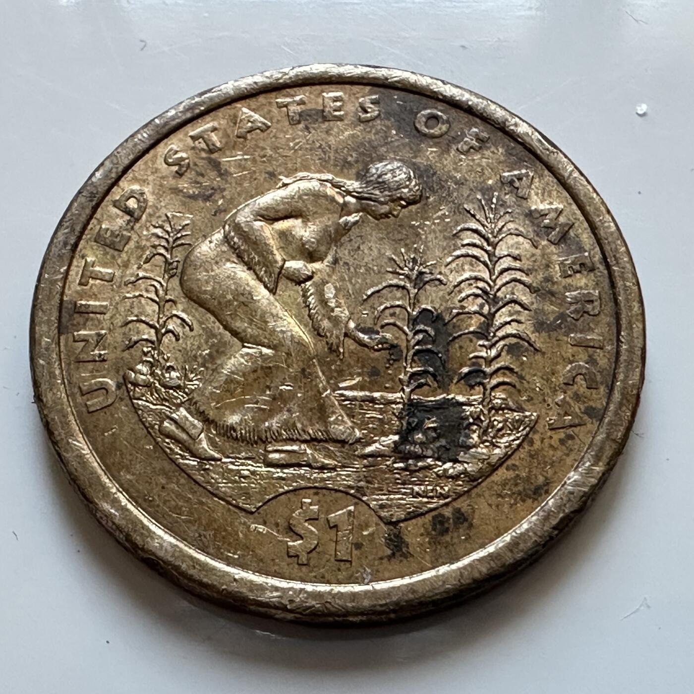 🌹外币初藏🌹🐯2025年第128场  每周二四六晚8️⃣点 接代拍 美国2009年1美元 印第安原住民b